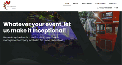 Desktop Screenshot of inceptionevents.com